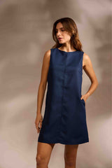 VESTIDO MARÉ LINHO - MARINHO