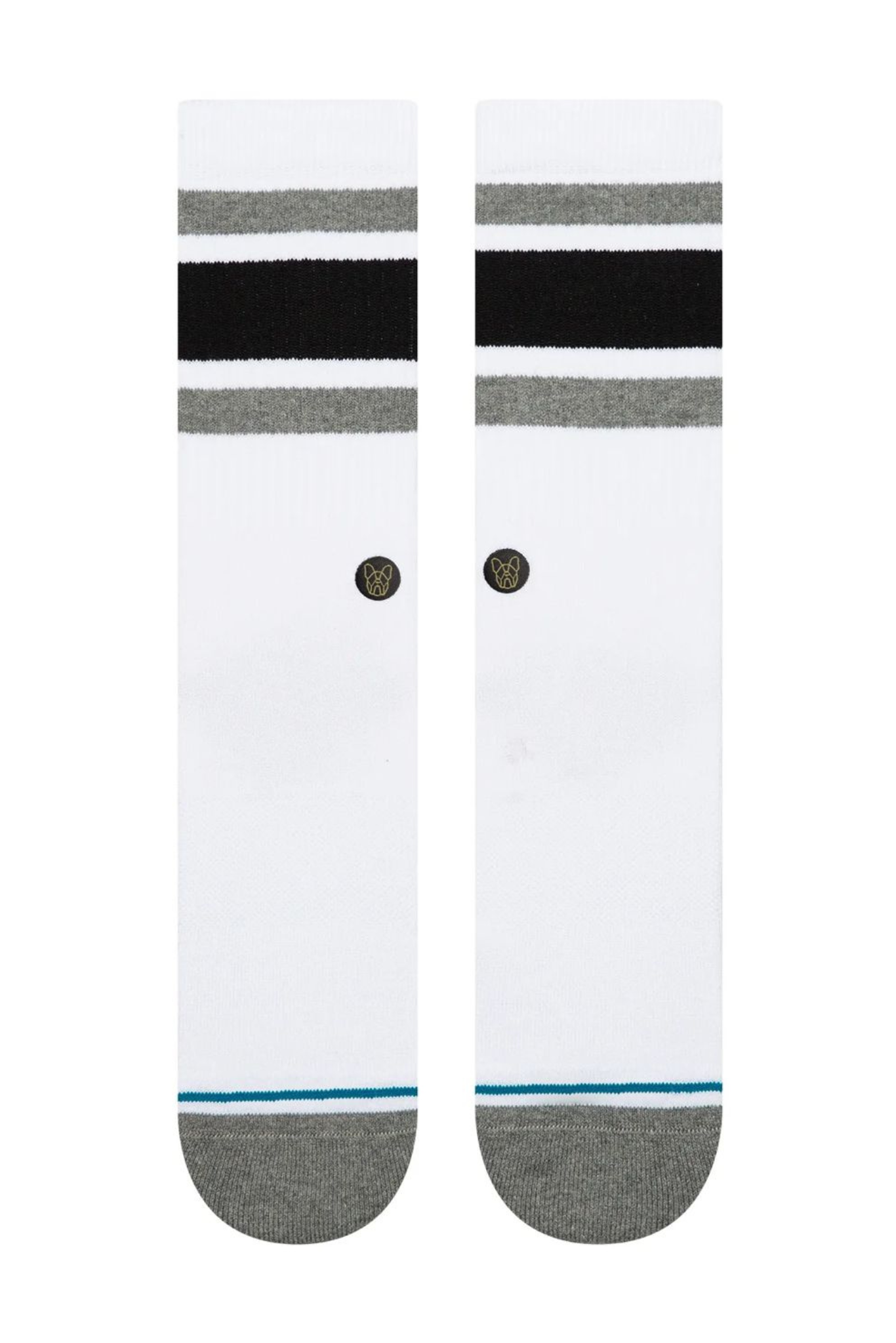 KIT 2 MEIAS VÖRR 100% ALGODÃO - BRANCO E PRETO
