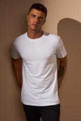 CAMISETA SLIM EGÍPCIO - BRANCO COM BRANCO