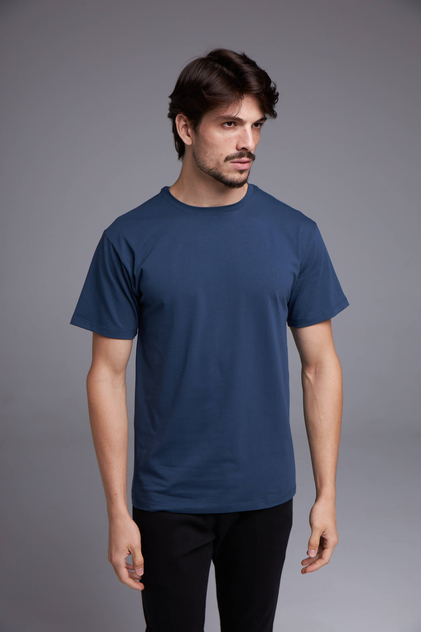 CAMISETA BÁSICA OVERSIZE - MARINHO