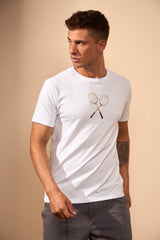 CAMISETA DUO RAQUETE - BRANCO