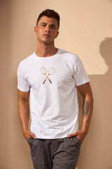 CAMISETA DUO RAQUETE - BRANCO