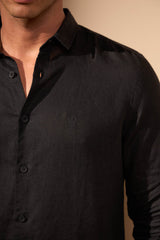 CAMISA LINHO GIBSON - PRETO