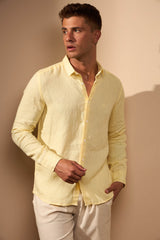 CAMISA LINHO GIBSON - AMARELO