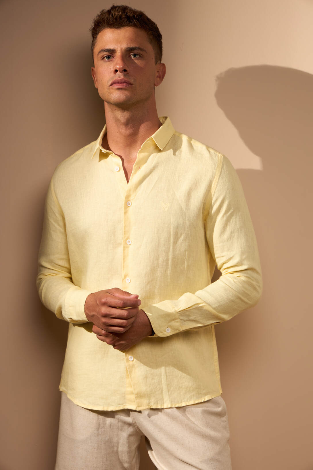 CAMISA LINHO GIBSON - AMARELO