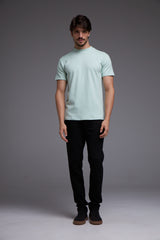 CAMISETA SLIM GOLA ALTA NATURALE - VERDE