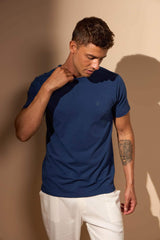CAMISETA BÁSICA SLIM EGÍPCIO - MARINHO - Vörr Brasil