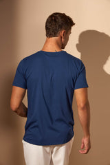 CAMISETA BÁSICA SLIM EGÍPCIO - MARINHO - Vörr Brasil