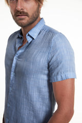 CAMISA LINHO GIBSON - AZUL ESCURO