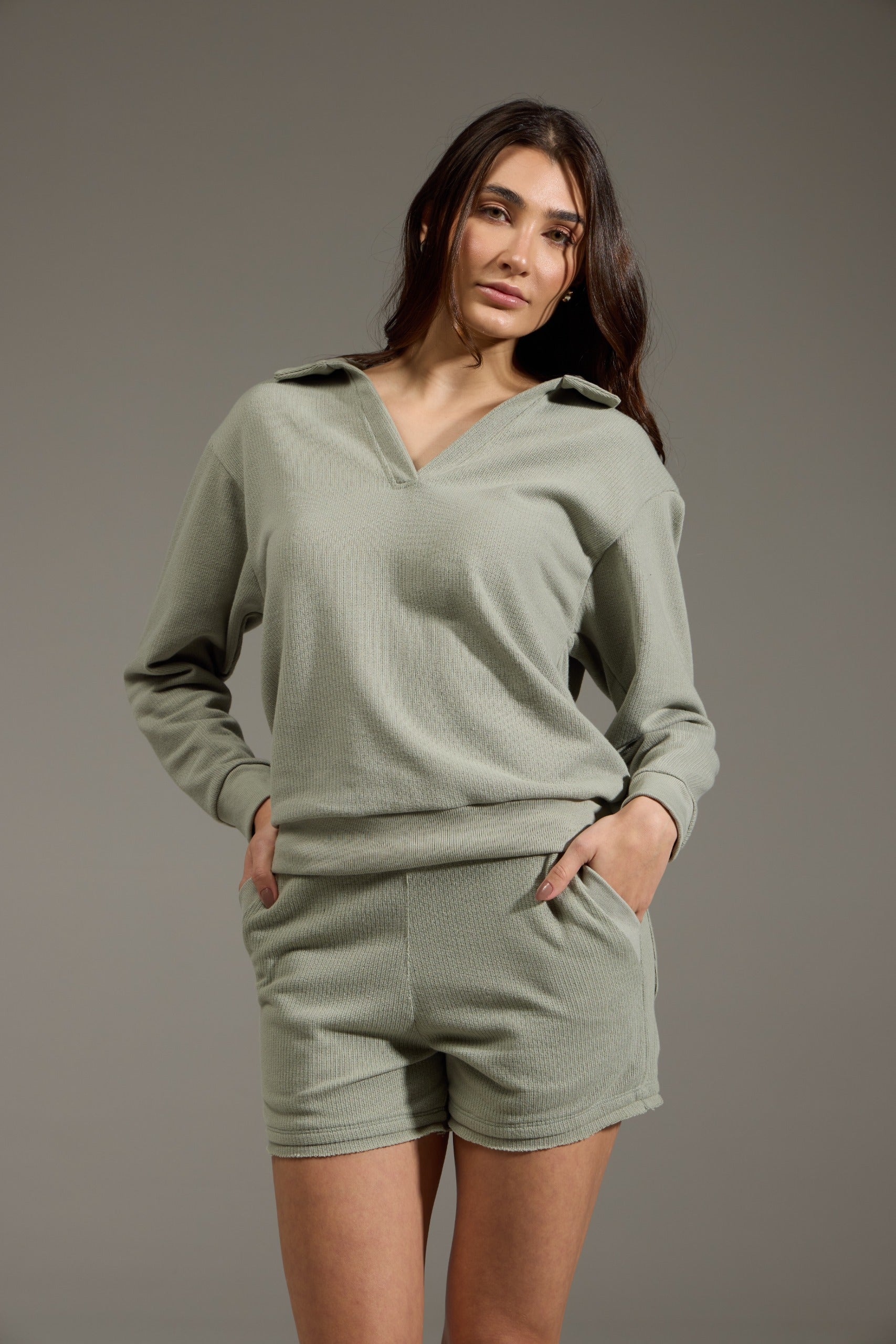 BLUSA TEXTURE ALGODÃO - VERDE