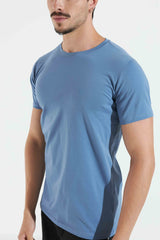 CAMISETA BASICA LONG - AZUL