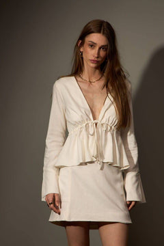 BLUSA CERRADO LINHO - OFF WHITE