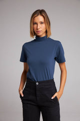BLUSA GOLA ALTA ALGODÃO - MARINHO da Vörr Brasil | Vörr Brasil