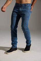 CALÇA JEANS CONFORT ALGODÃO - AZUL da Vörr Brasil | Vörr Brasil