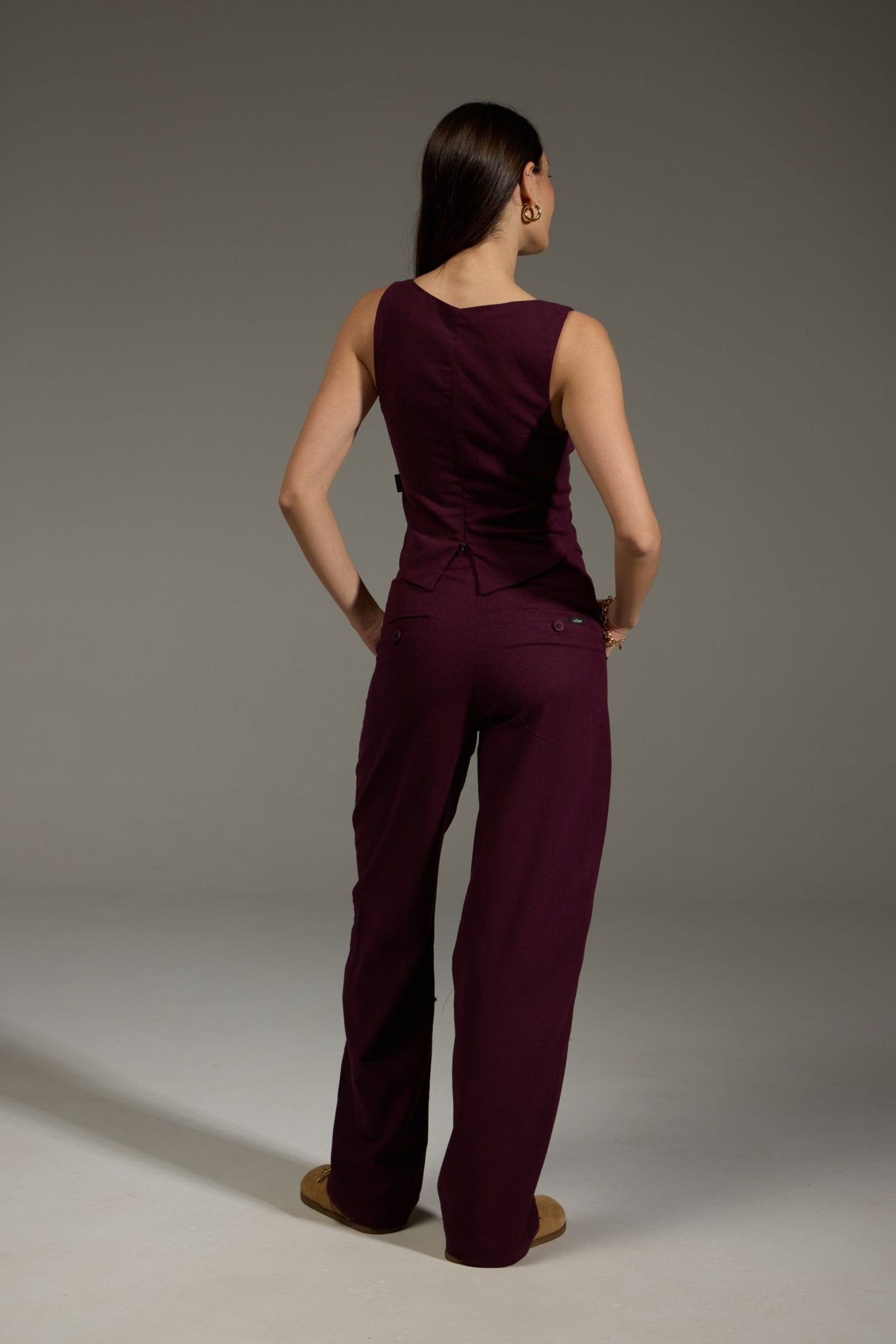 CALÇA LOTUS LINHO - VINHO da Vörr Brasil | Vörr Brasil