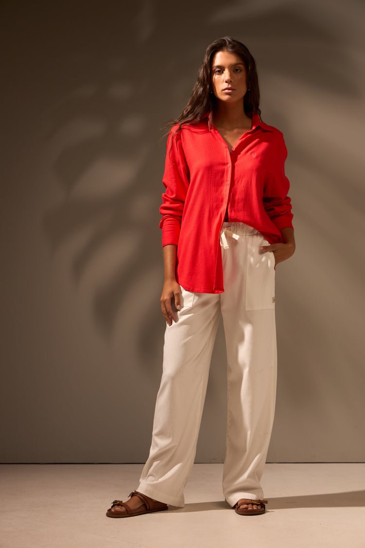 CALÇA SUNSET LINHO - OFF WHITE da Vörr Brasil | Loja Oficial Vörr Brasil