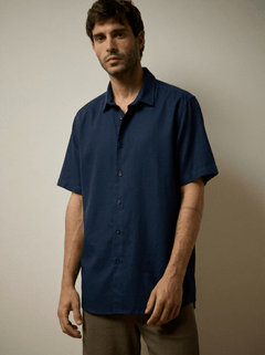 CAMISA AURA LINHO - MARINHO