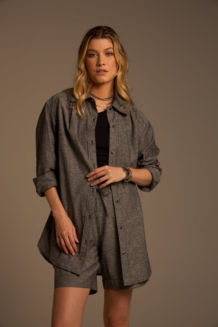CAMISA CHEMISE AMAZONAS - PRETO da Vörr Brasil | Loja Oficial Vörr Brasil