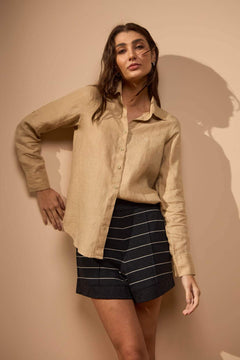 CAMISA ENERGIA 100% LINHO - PALHA