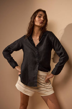 CAMISA ENERGIA 100% LINHO - PRETO