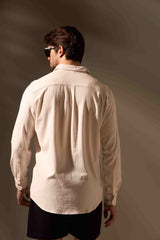 CAMISA LINHO FLOW - OFF WHITE da Vörr Brasil | Loja Oficial Vörr Brasil