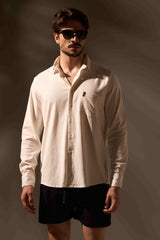 CAMISA LINHO FLOW - OFF WHITE da Vörr Brasil | Loja Oficial Vörr Brasil