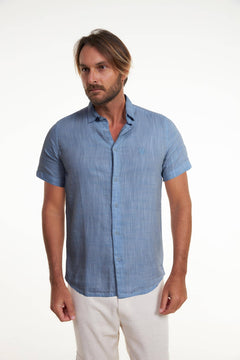 CAMISA VÖRR 100% LINHO - AZUL