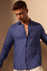 CAMISA LINHO GIBSON - AZUL ROYAL da Vörr Brasil | Loja Oficial Vörr Brasil