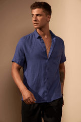 CAMISA LINHO GIBSON COM BOLSO - AZUL ROYAL da Vörr Brasil | Loja Oficial Vörr Brasil