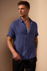 CAMISA LINHO GIBSON COM BOLSO - AZUL ROYAL da Vörr Brasil | Loja Oficial Vörr Brasil