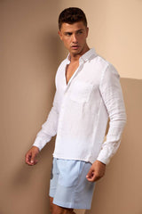 CAMISA GIBSON 100% LINHO COM BOLSO - BRANCO da Vörr Brasil | Vörr Brasil