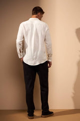 CAMISA GIBSON 100% LINHO COM BOLSO - OFF WHITE da Vörr Brasil | Vörr Brasil