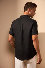 CAMISA GIBSON 100% LINHO COM BOLSO - PRETO da Vörr Brasil | Vörr Brasil