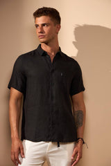 CAMISA GIBSON 100% LINHO COM BOLSO - PRETO da Vörr Brasil | Vörr Brasil