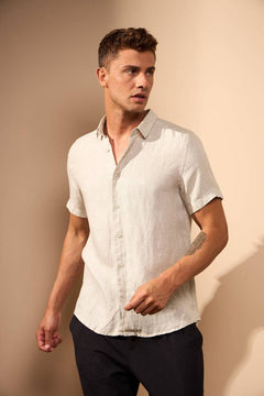 CAMISA GIBSON 100% LINHO - OFF WHITE