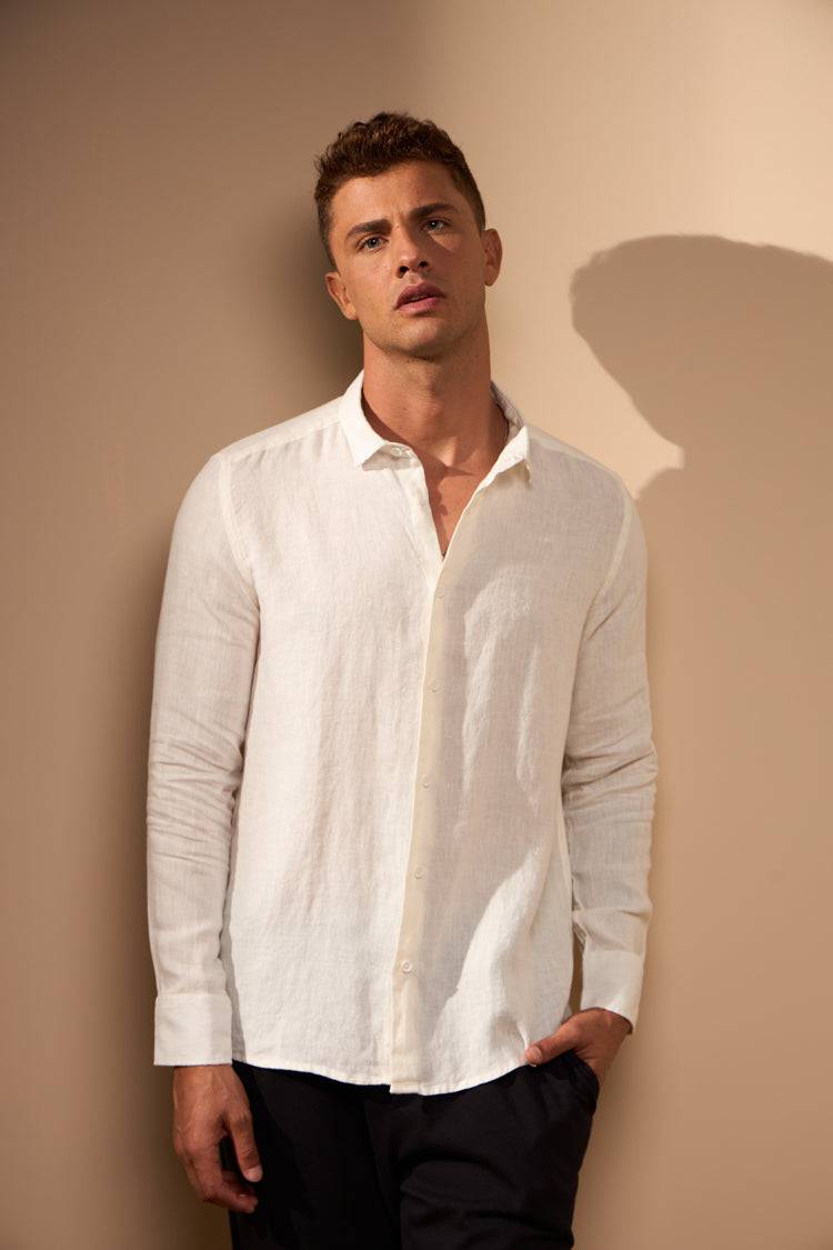 CAMISA GIBSON 100% LINHO - OFF WHITE da Vörr Brasil | Vörr Brasil