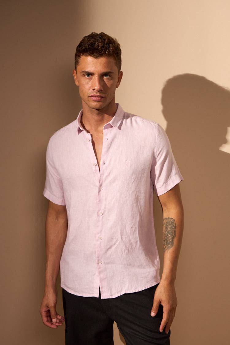 CAMISA GIBSON 100% LINHO - ROSA da Vörr Brasil | Vörr Brasil