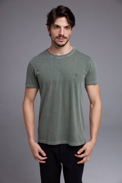 CAMISETA BÁSICA 100% ALGODÃO - VERDE MUSGO