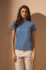CAMISETA BÁSICA ALGODÃO EGÍPCIO - AZUL da Vörr Brasil | Loja Oficial Vörr Brasil