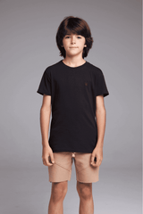 CAMISETA BÁSICA ALGODÃO EGÍPCIO INFANTIL - PRETO da Vörr Brasil | Loja Oficial Vörr Brasil