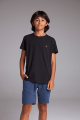 CAMISETA BÁSICA ALGODÃO EGÍPCIO INFANTIL - PRETO E DOURADO da Vörr Brasil | Loja Oficial Vörr Brasil
