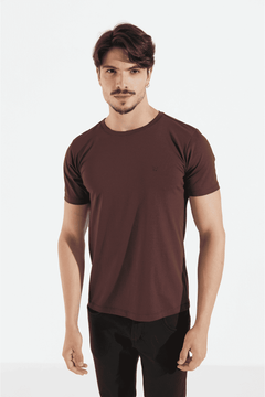 CAMISETA ESSENCIAL ALGODÃO EGÍPCIO - MARROM