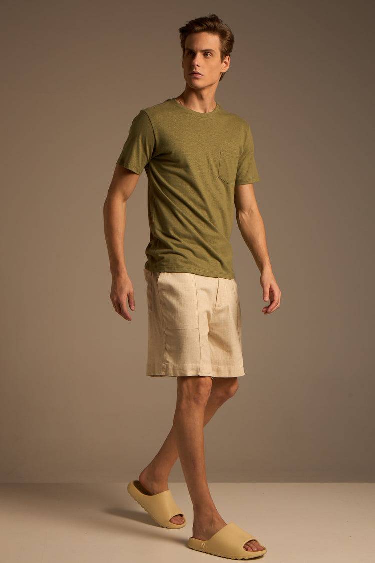CAMISETA BÁSICA CLÁSSICA CÂNHAMO COM BOLSO - VERDE da Vörr Brasil | Loja Oficial Vörr Brasil