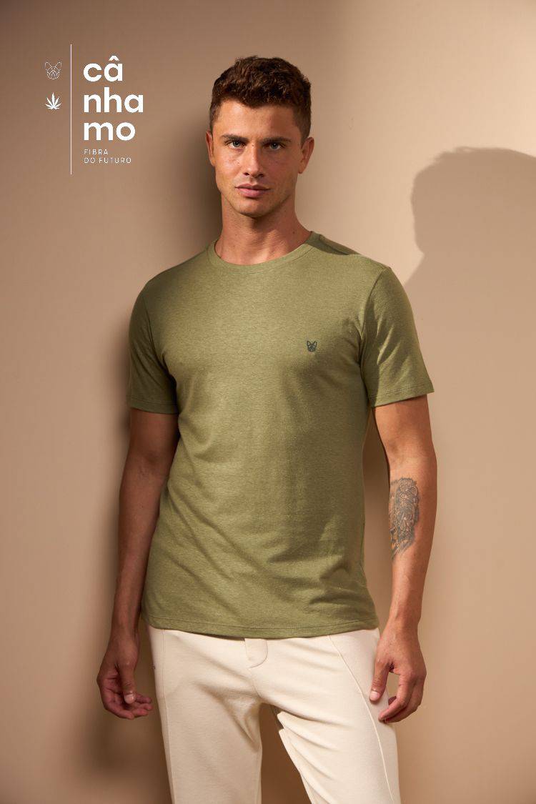 CAMISETA BÁSICA CLÁSSICA CÂNHAMO - VERDE da Vörr Brasil | Loja Oficial Vörr Brasil