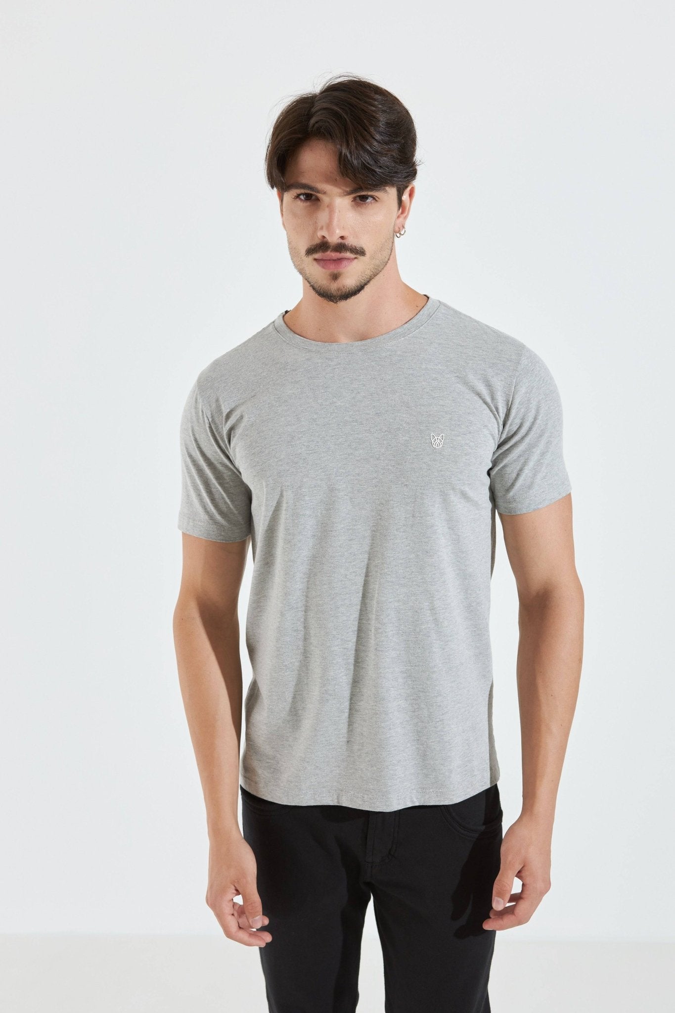 CAMISETA BÁSICA MESCLA - CINZA E BRANCO da Vörr Brasil | Loja Oficial Vörr Brasil