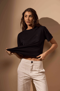 CAMISETA OVERSIZED ALGODÃO EGÍPCIO - PRETO