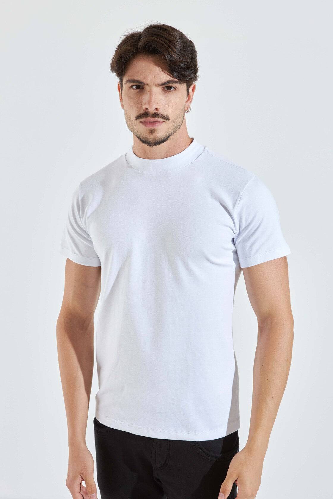 CAMISETA BÁSICA SLIM GOLA ALTA - BRANCO da Vörr Brasil | Loja Oficial Vörr Brasil