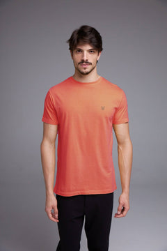 CAMISETA BÁSICA STONE 100% ALGODÃO - LARANJA