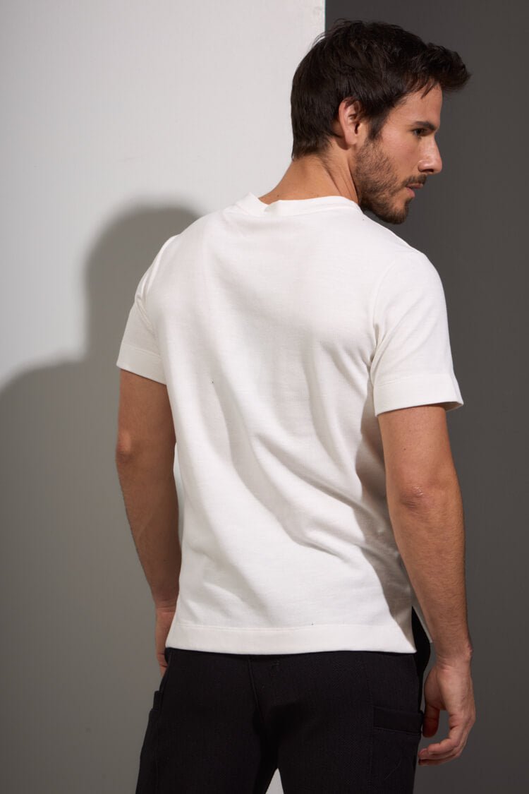 CAMISETA CRISTAIS ALGODÃO EGÍPCIO - BEGE CLARO