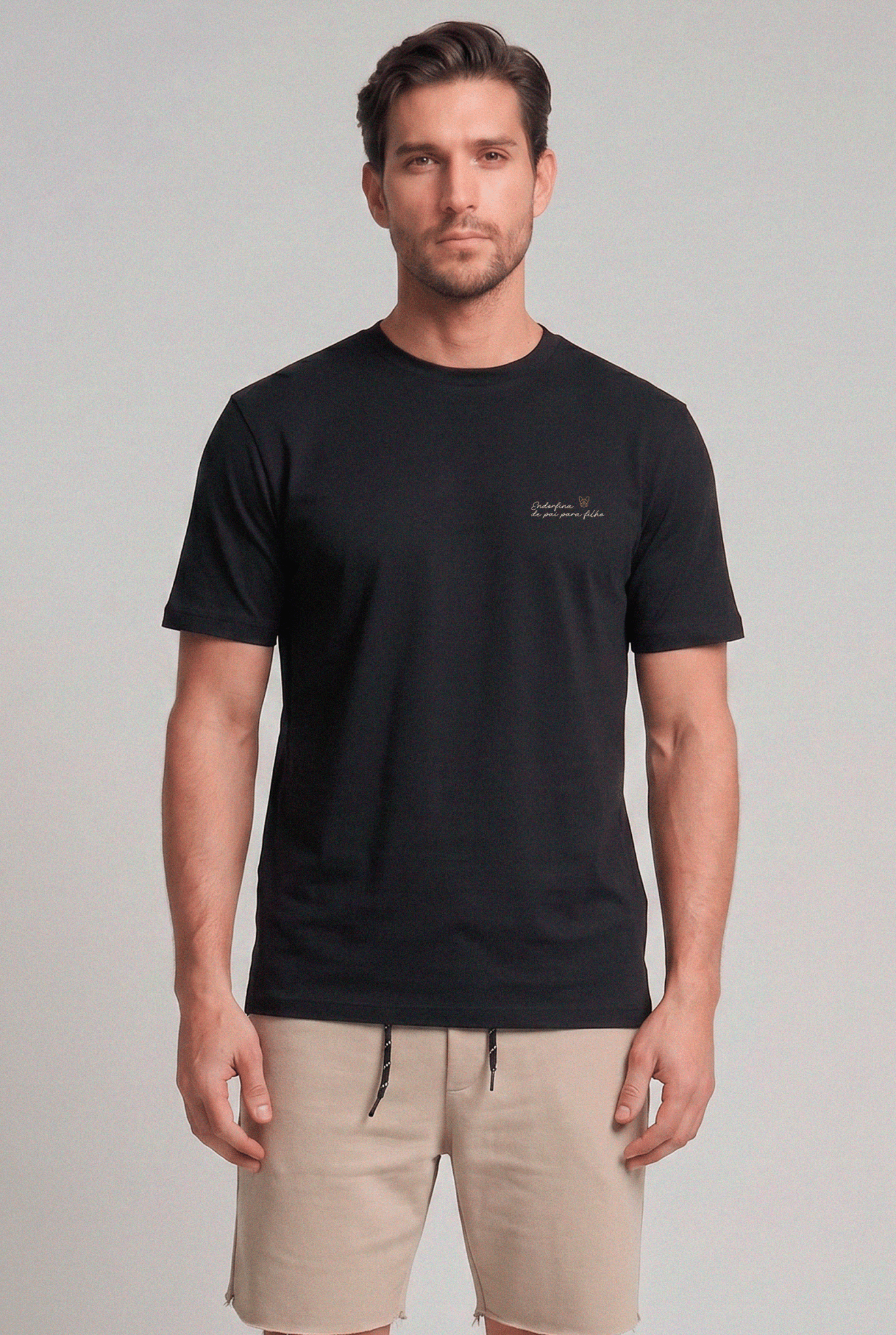 CAMISETA ENDÖRFINA DE PAI PARA FILHO ALGODÃO EGÍPCIO - PRETO da Vörr Brasil | Vörr Brasil